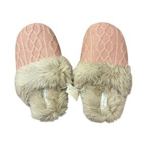 Aeropostale Women’s Fuzzy Faux Fur Slippers